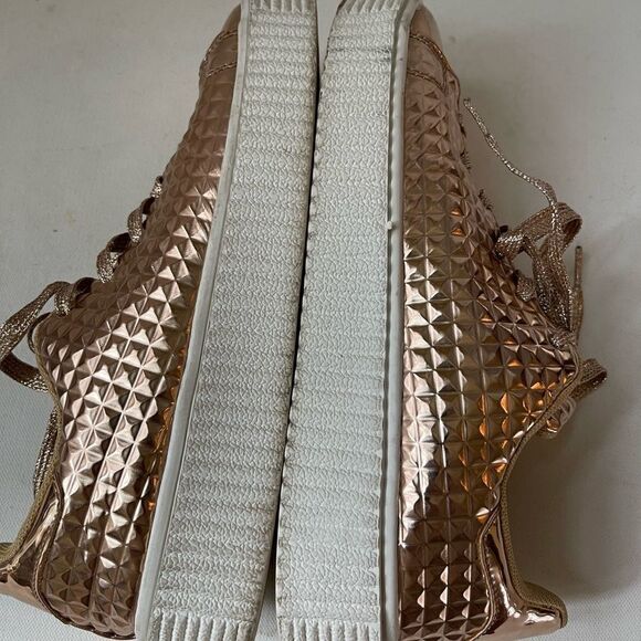 Herstyle Stacey Rose gold low top lace up sneakers size 8 - Picture 5 of 10